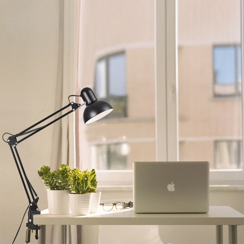 

Table Lamp Eye Long Arm Folding LED Protection for Reading Round Lampshade Office Accessories for Desk Suit for Reading Room