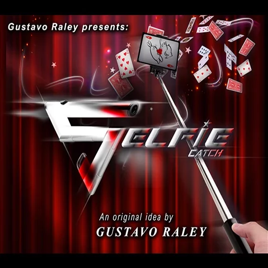 Selfie Catch (Gimmicks and Instructions) by Gustavo Raley Magic Tricks Find the Signed Card Prediction Stage Illusions Mentalism