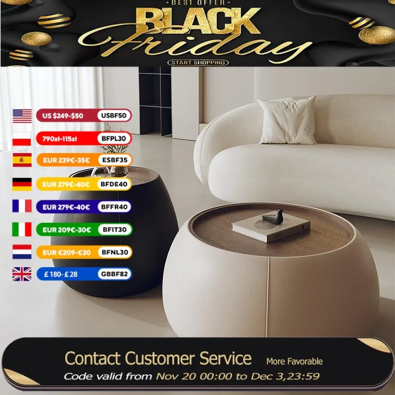 

Italian Storage Coffee Tables Luxury Design Sets Unique White Nordic Side Table Round Unique Cute Stolik Kawowy Furniture