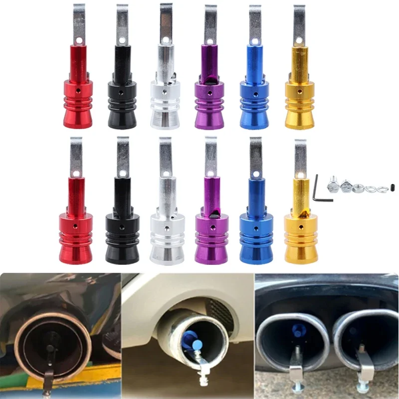 

1Pcs Universal Turbo Sound Simulator Whistle Car Exhaust Pipe Whistle Vehicle Sound Muffler Styling Tunning L/XL