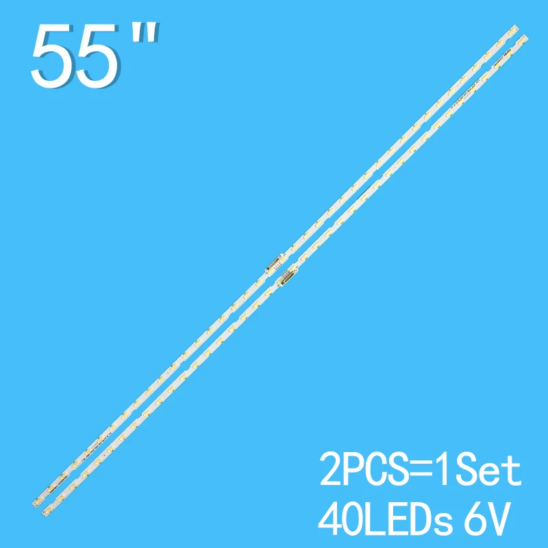 Tira de retroiluminação LED para TV 55 ", UN55NU7300F, UE55NU7105KXXC, AOT_55 _ NU7300 _ NU7100, 55NU710C, BN96-45913A, BN61-15485A