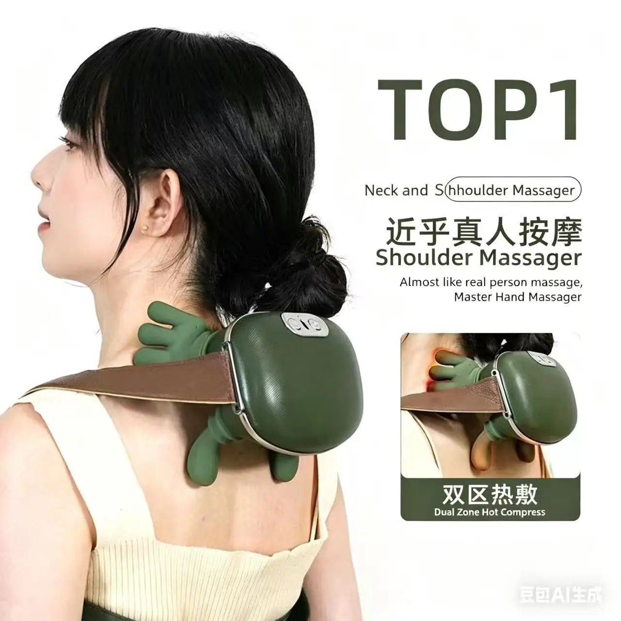 Bionic Finger Pressure Neck Massager Back and Shoulder Massager Electric Kneading Neck Deep Massage Muscle Relax