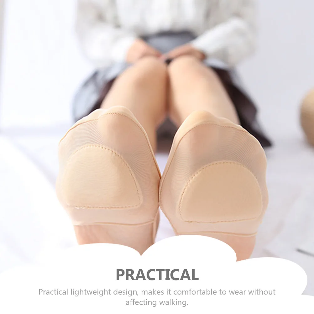 

4Pairs Invisible Half Socks for Women High Heel Breathable Anti-Slip Sweat Absorbing Washable Comfortable Lightweight Forefoot