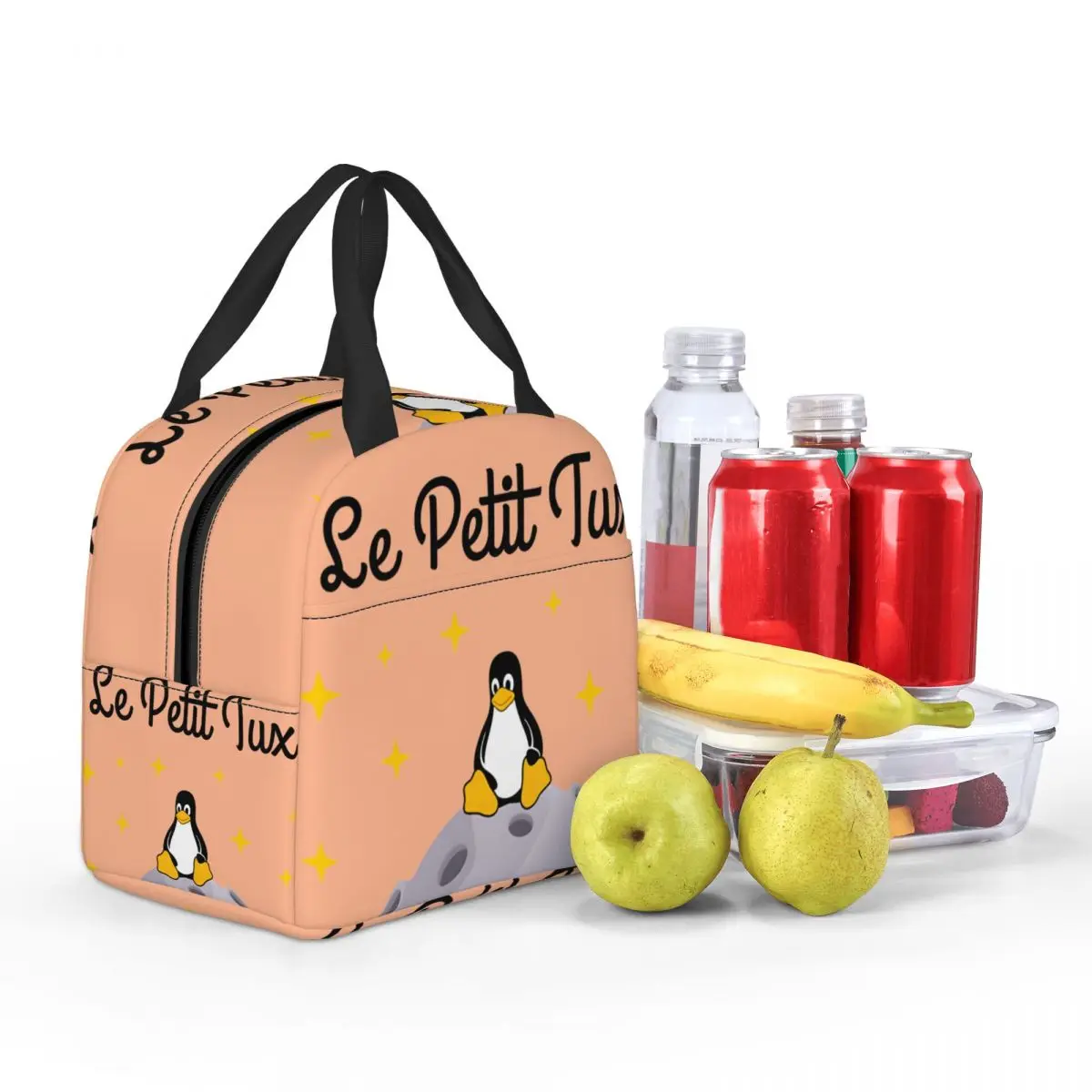 Multifuncional L-Linux Mascote Food Container para Meninos, Ice Pack, Star Office Lunch Box, Tex