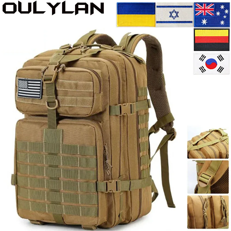 Oulylan 900D Nylon Army Military Tactical Backpack 3P Softback Outdoor Waterproof Rucksack Hiking Camping Hunting  Backpack