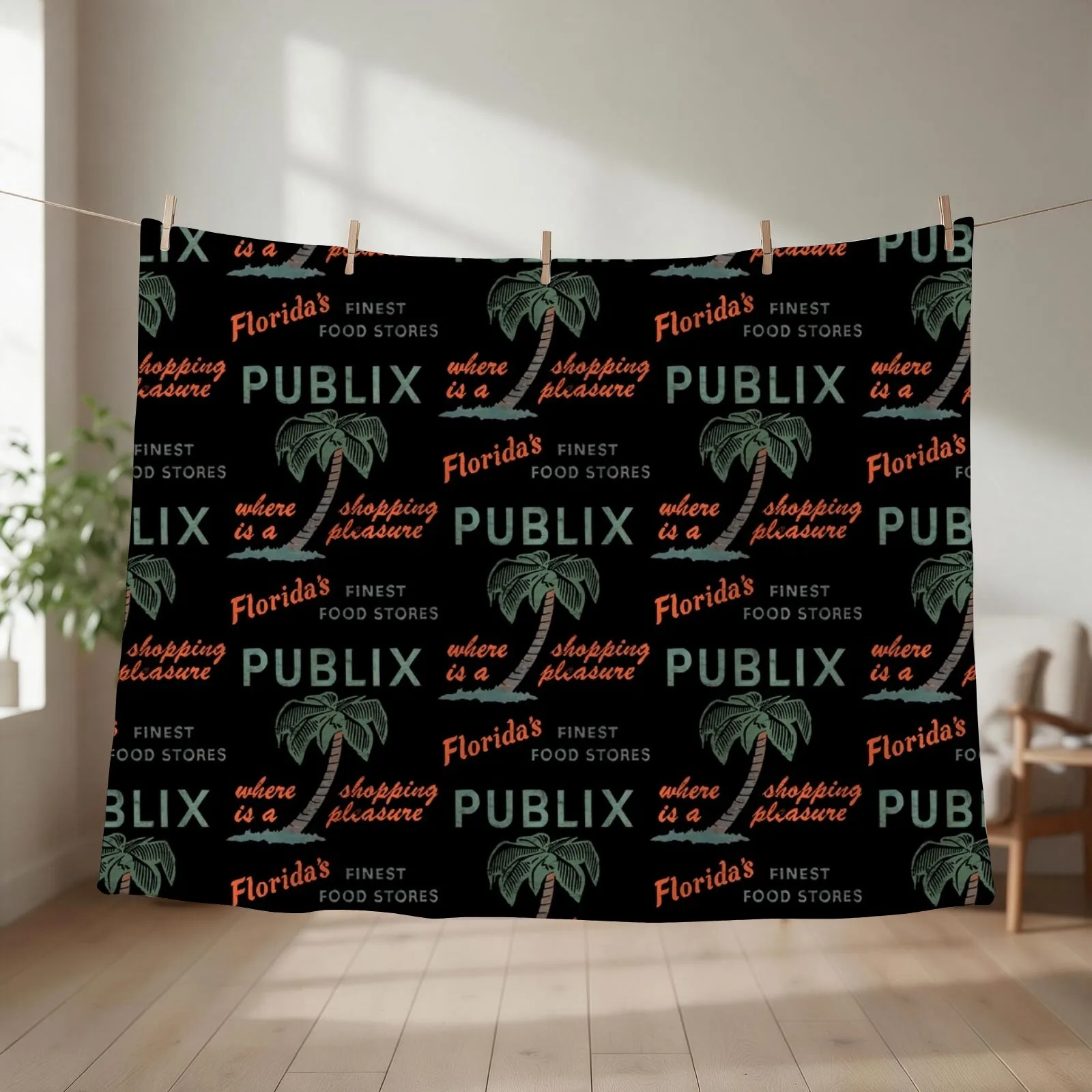 Publix ---- Vintage Store Aesthetic Throw Blanket couch cozy soft plush fuzzy picnic outdoor blanket