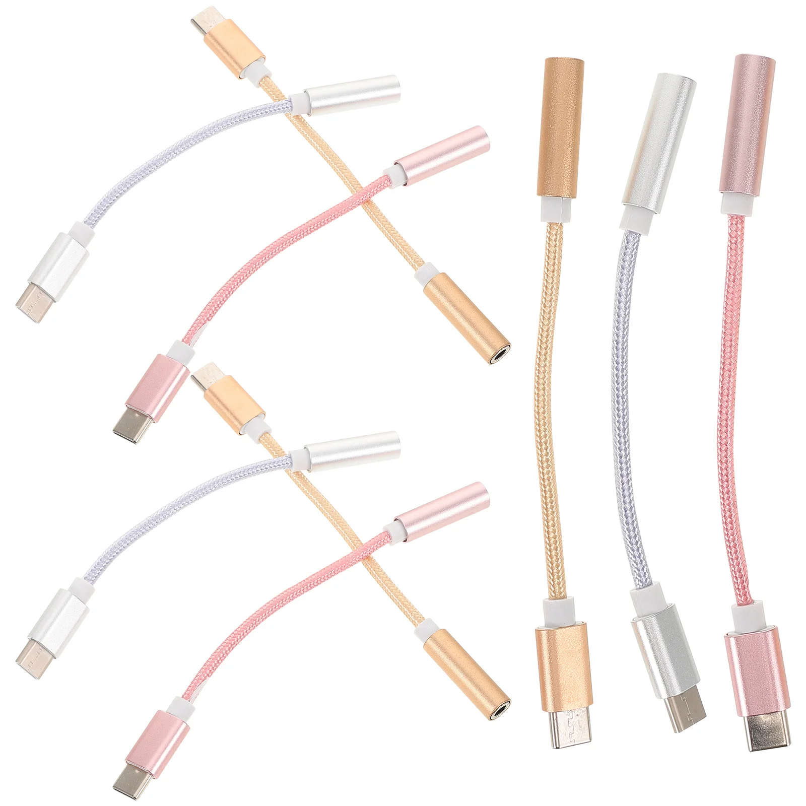 

9Pcs Earphone Adapter Type-C to 3.5mm Headphone Converter Portable Audio Jack Adapter for Smartphones Tablets Laptops