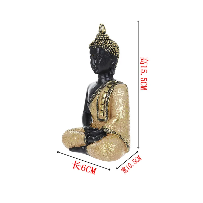 Resin Crafts Buddha Ornament South East Asia Style Home Decoration Thai Restaurant Entrance Ornament