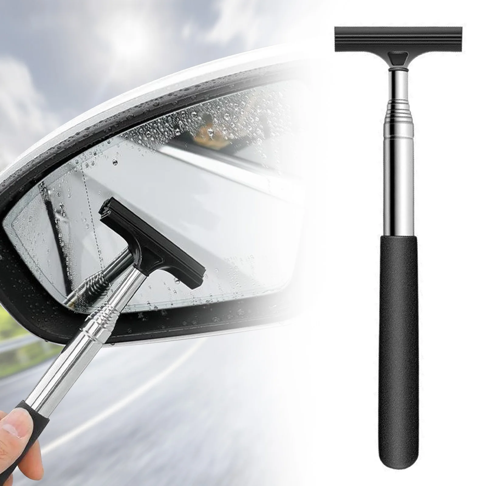 Retractable Wiper for Car Rearview Mirror Rainy Cleaning Tool Portable Auto Mirror Water Remover Car Accessories