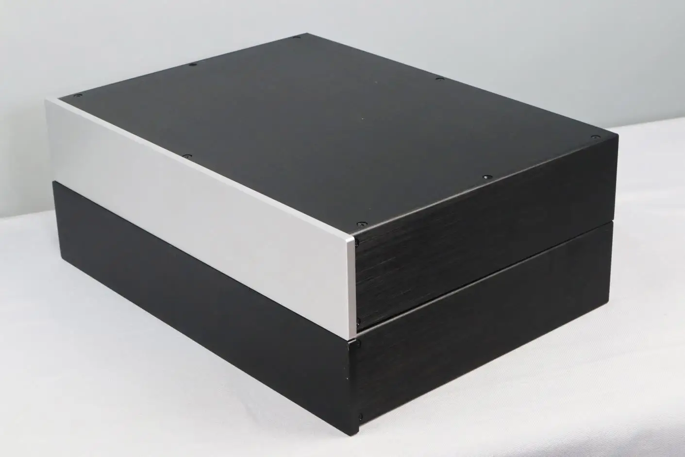 silver black All aluminum amplifier DIY Enclosure / DAC Case / Pre-amplifier chass 430*80*358mm