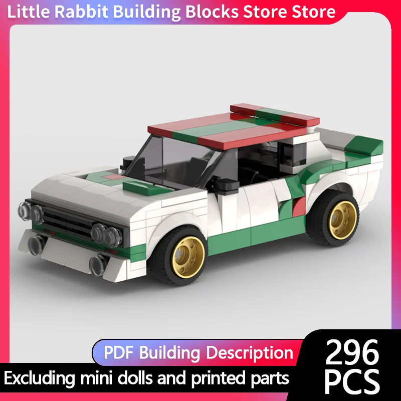 City Car Model MOC Building Bricks Lightweight Rally Racing Car Modular Technology Children Holiday Gifts Assemble Toys Suit