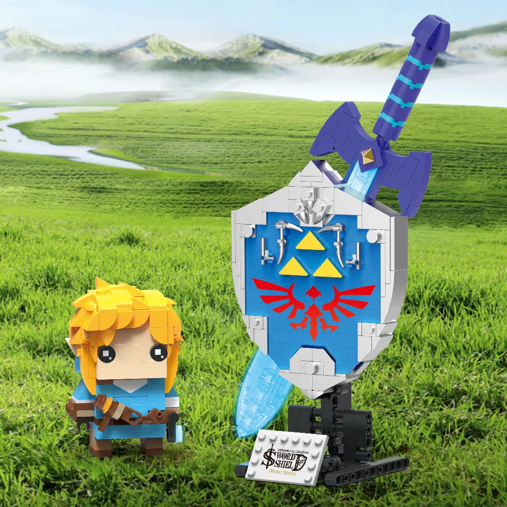 Legend The Master Sword Glowing Building Sets, Sword with Cute Game Action Figures Toys for Adults, Boys, Kids Aged 6-12, 856 Pi