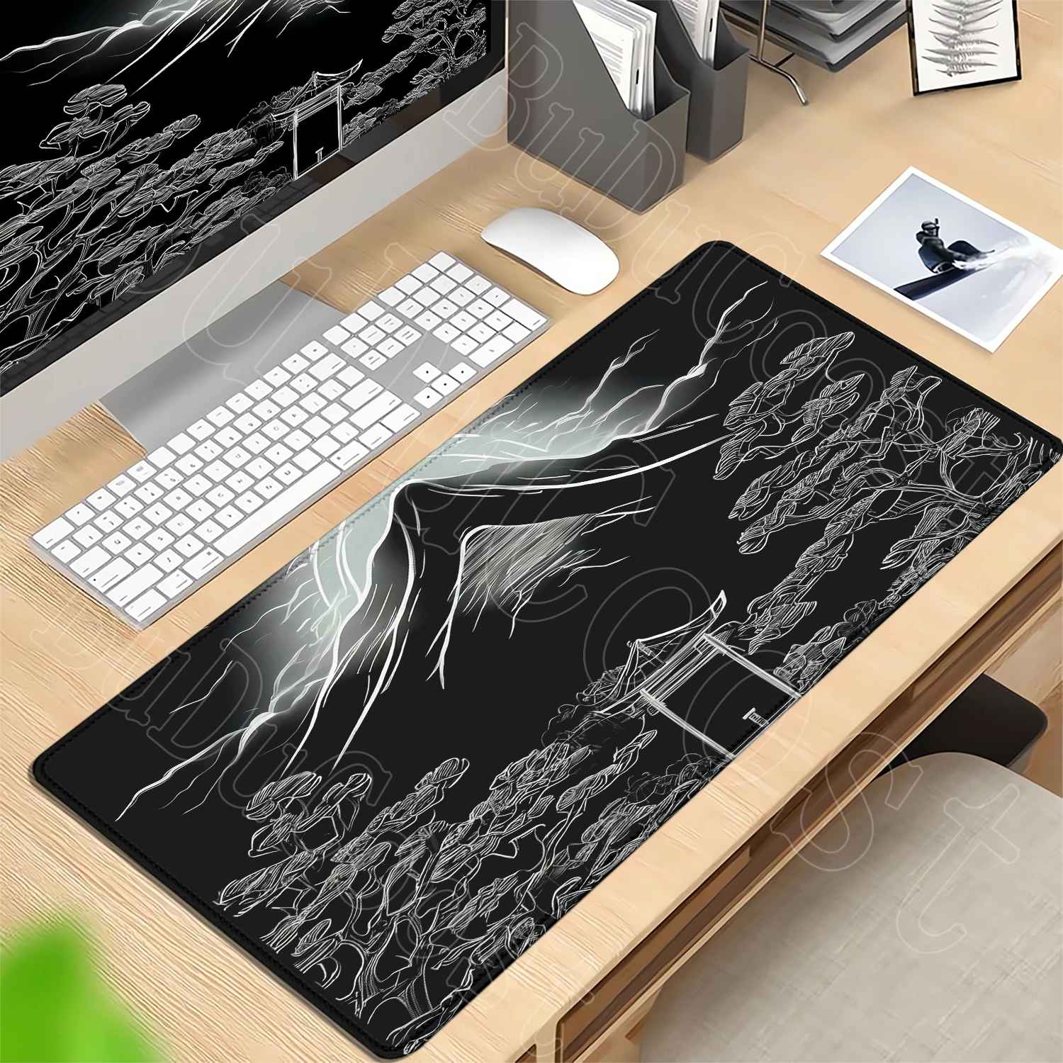Mount Fuji Gaming MousePad Grande 900x400 Extended Non Slip Mat Smooth Edges for Gamer Desk Accessories Wireless  Mouse Mousepad