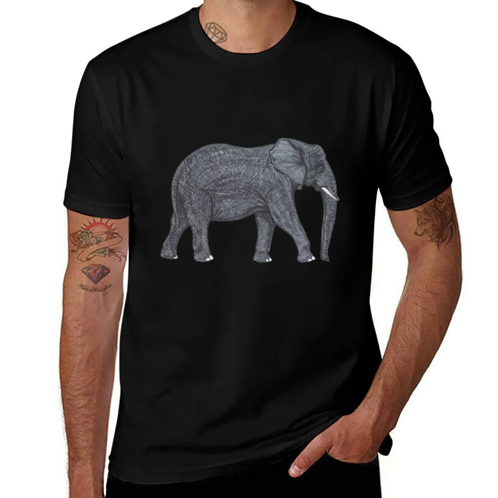 ELEPHANT T-Shirt Plus Size Everyday Tee Shirt