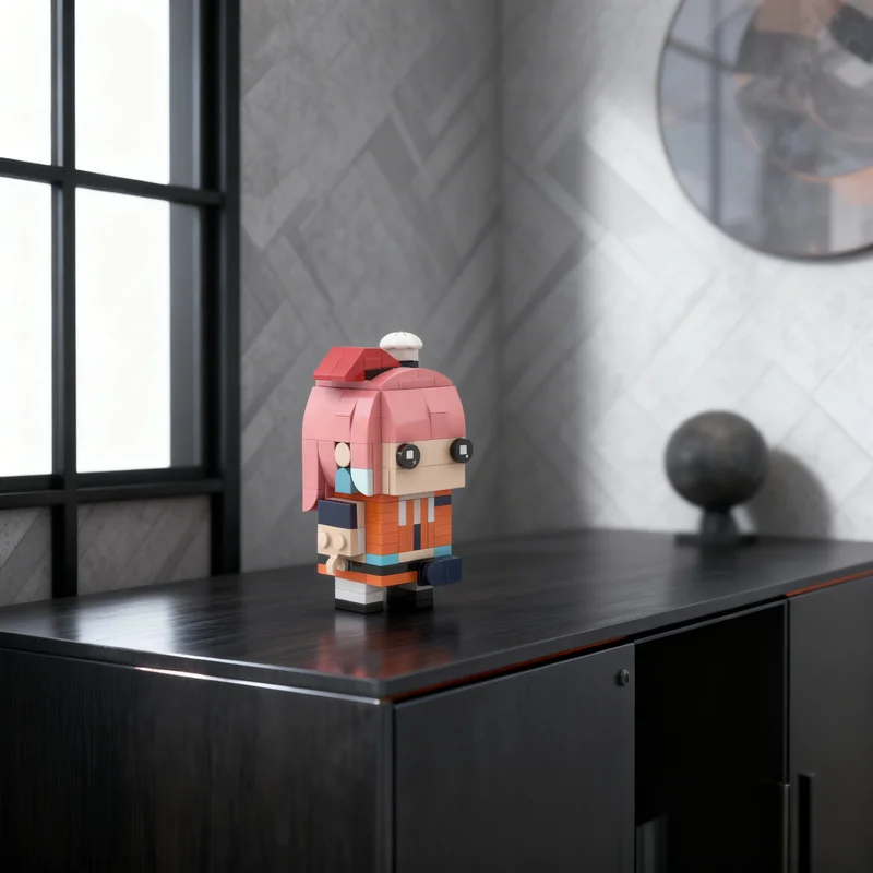 161pcs MOC Takanashi Kiara Brickheadz Headz Building Blocks Construction Pack Hobby Series Collectible Ace Toy Gift For Adults