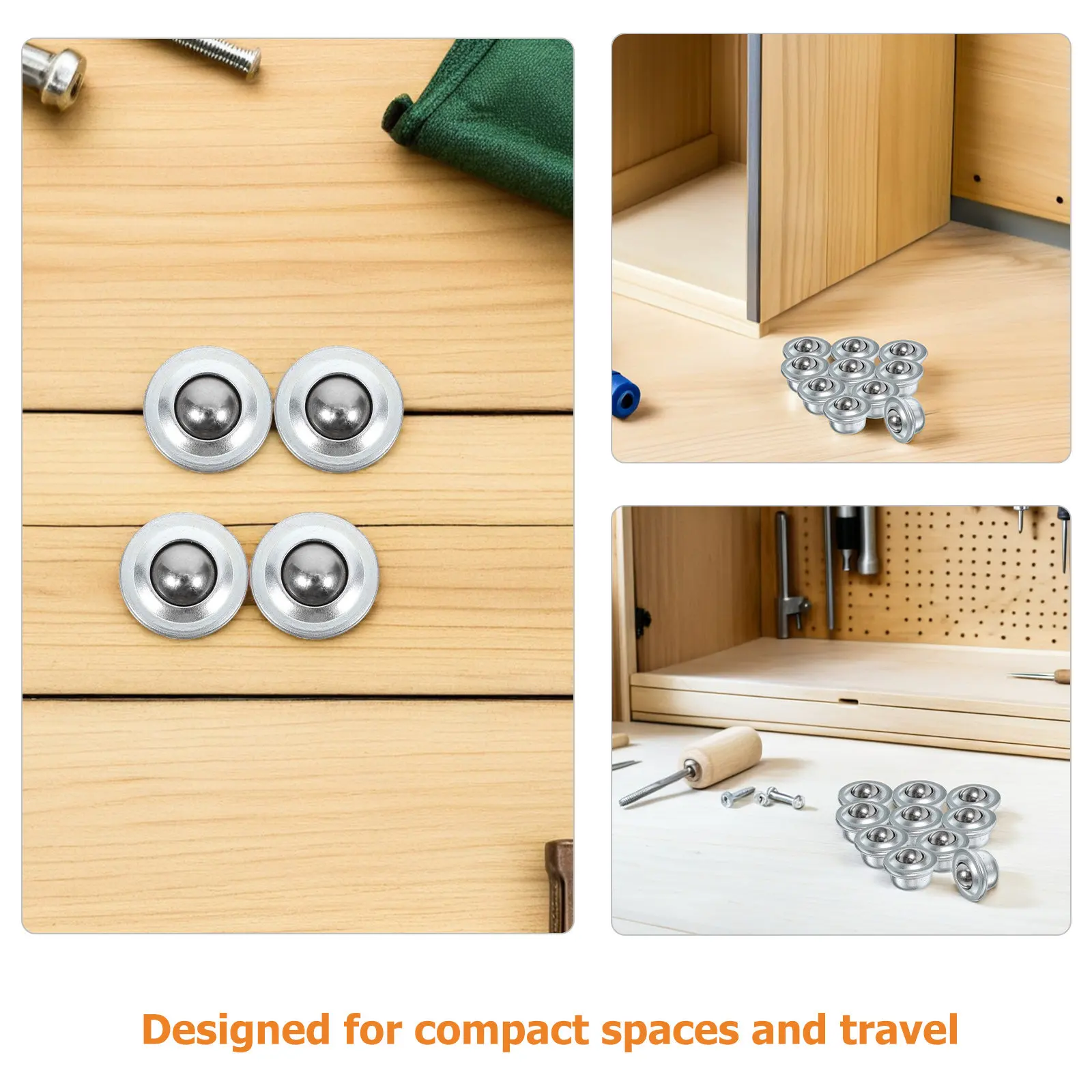 12Pcs Appliance Roller Bearing Ball Caster Bearing High Strength Compact Silent Rotation for Furniture Rollers Industrial view 4