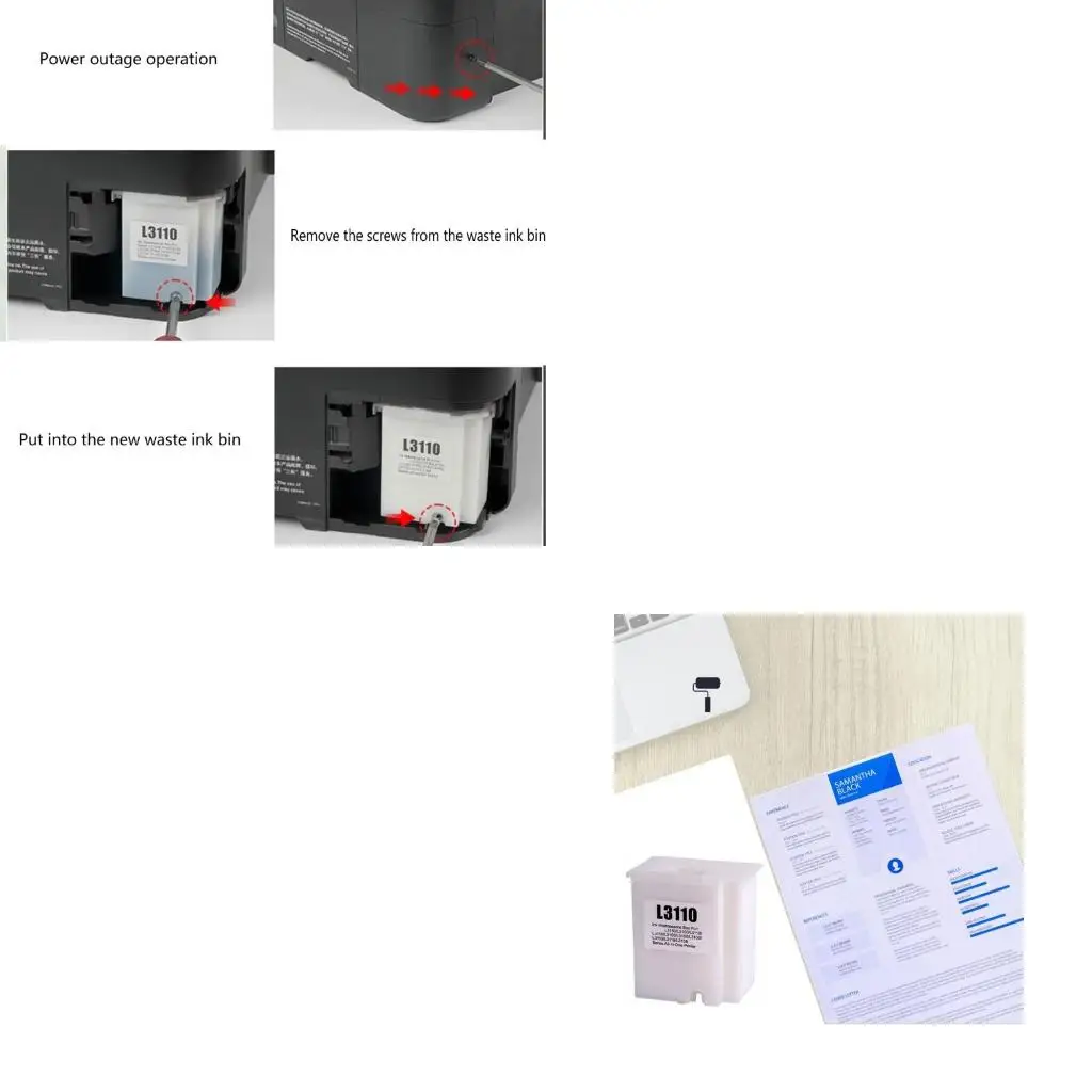 

1 комплект коробки для обслуживания для L1110 L3100 L3110, поглотительная прокладка бака для отработанных чернил