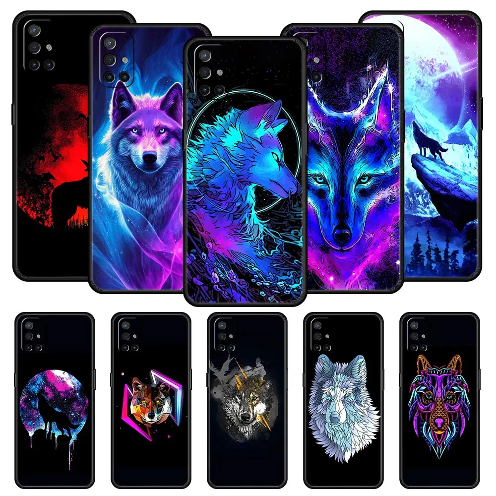 Wolf Animal Phone Case For OnePlus 10 9 8 8T 7 7T Pro 9R 9RT 5G One Plus Nord 2 CE N200 N100 N10 Black Cover Soft Silicone Coque