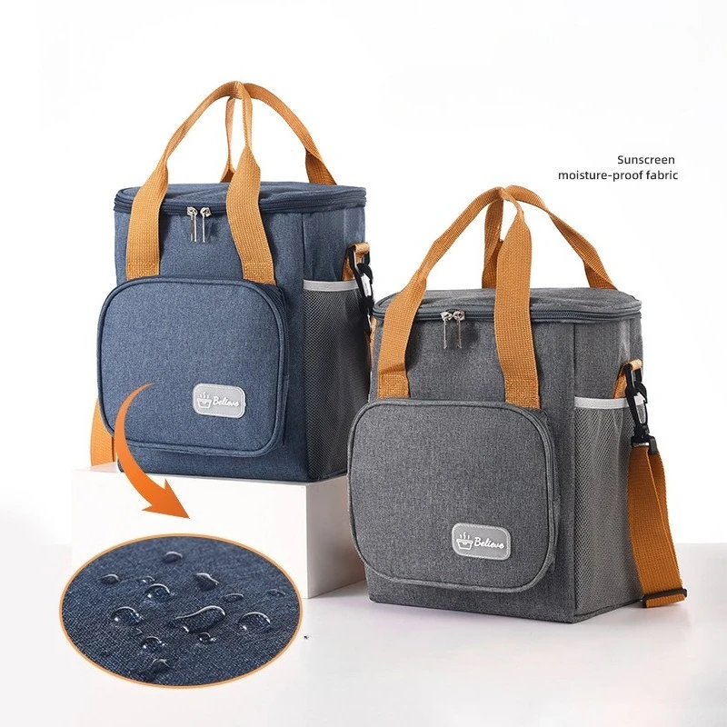 Handheld Eis Taschen Hand-gehalten Lunch Box Tasche Outdoor Picknick Tasche Große Kapazität Konservierung Tasche Oxford Tuch Kälte isolierung Tasche