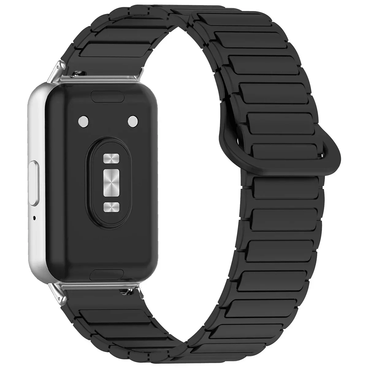 لساعة سامسونج جالاكسي فيت 3 حزام سيليكون بحلقة مغناطيسية لسوار سامسونج جالاكسي فيت 3 الذكي معصمه حزام كوريا