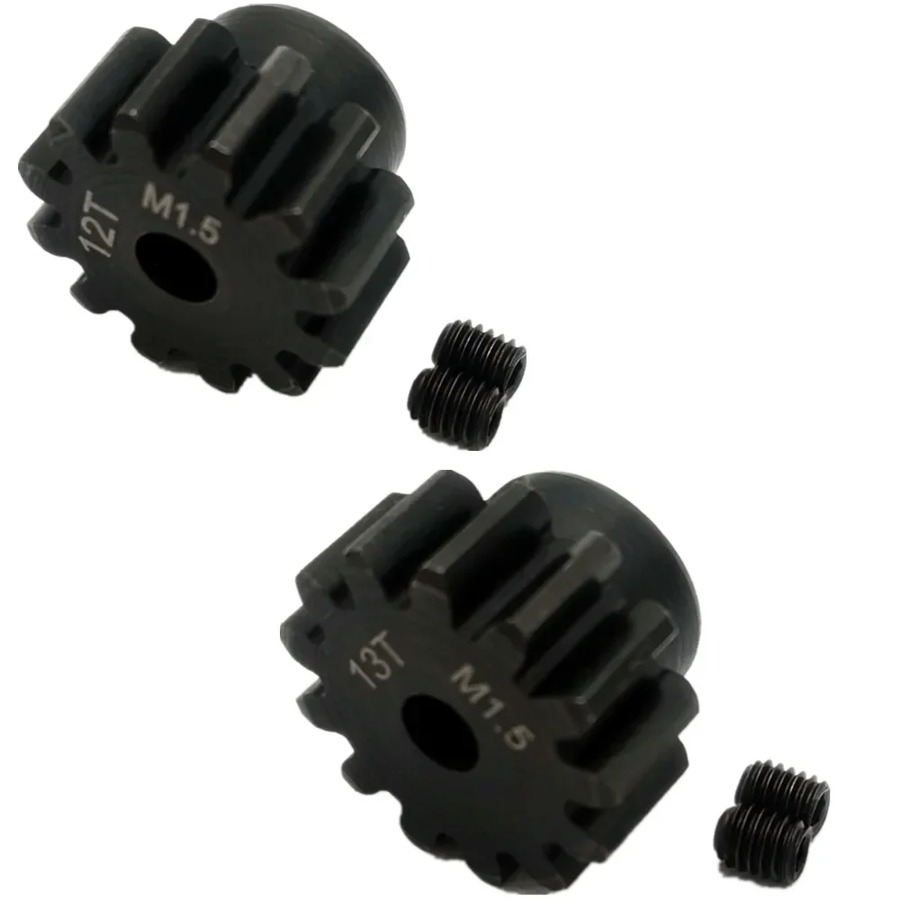 Harden Steel Motor Gear 12T 13T M1.5 Sturdy D-Shaped Design (5MM Middle Hole) for Traxxas 1/5 X-MAXX XMAXX 6S 8S 1/6 XRT