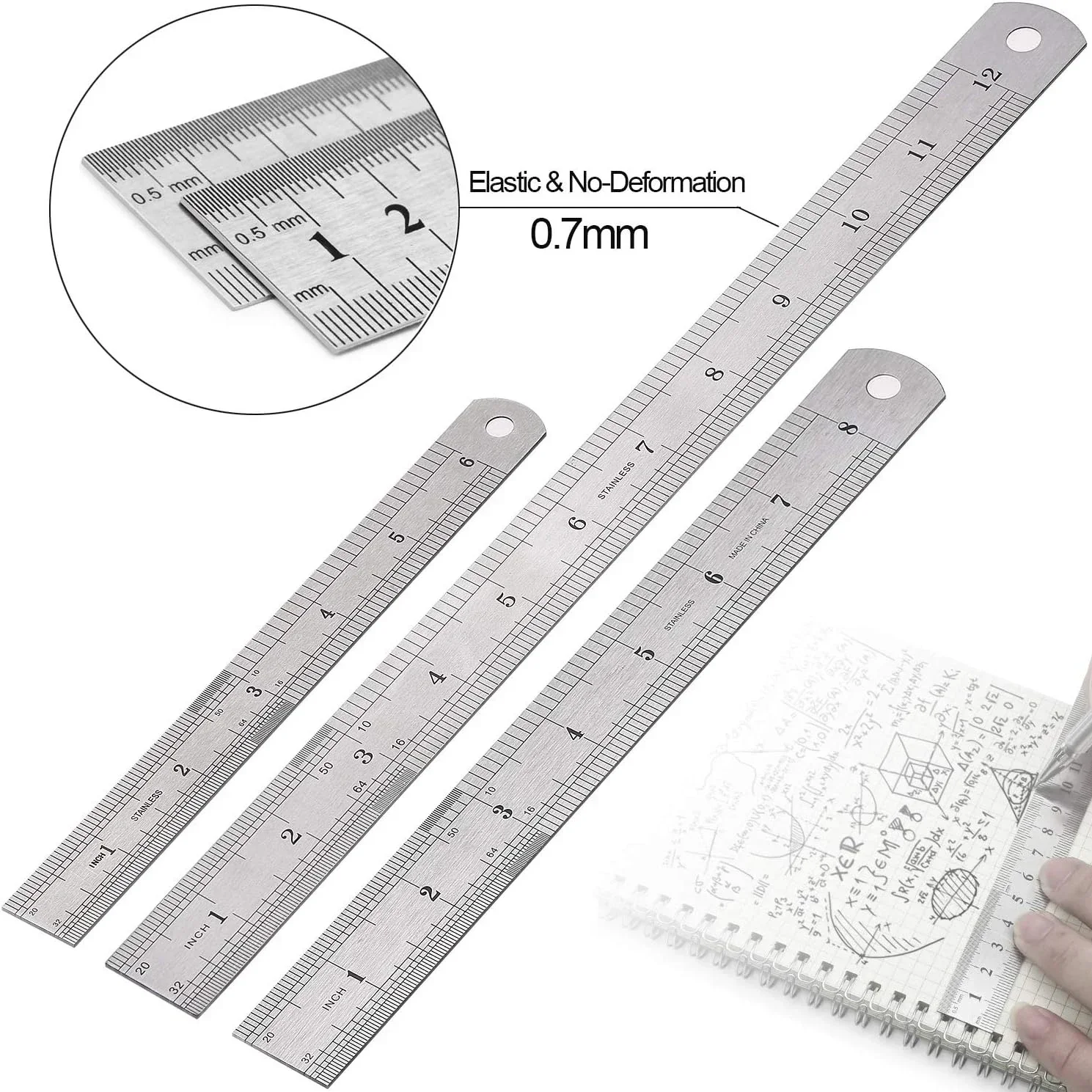 

Thickened metal stainless steel ruler,special ruler woodworking,wear-resistant high-precision ruler for drawing and measuring