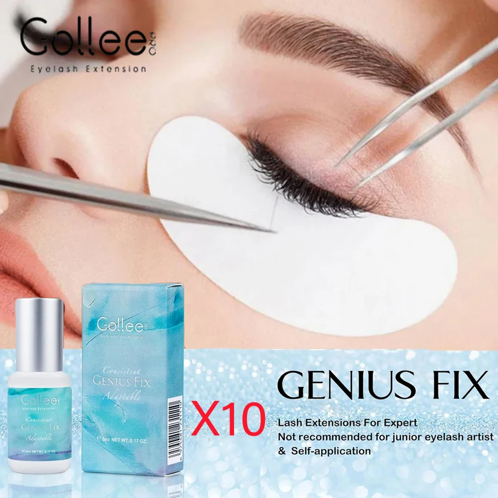 

Gollee 10PCS 0.5S Dry Eyelash Extension Glue Waterproof Oil Proof Professional Eyelash Glue Golle Adhesiver Eyelash Clear Primer