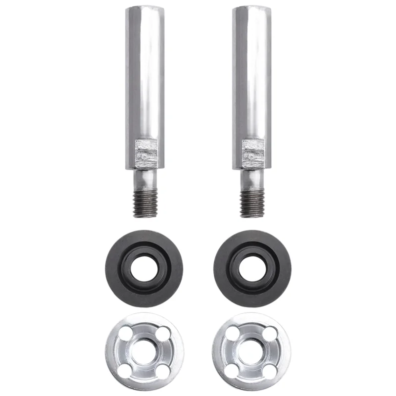 A43T Angle Grinder Extension Connecting Rod,M10 Thread Rotary Polisher Extension Shaft With 4Pcs Flange Lock Nut