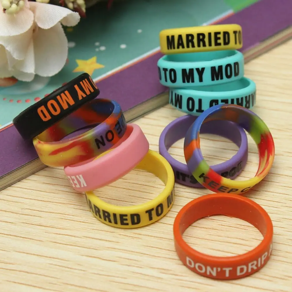 New 10Pcs/Pack Vapor Rubber Silicone Anti Slip Ring Band Mechanical Mods for RBA RDA Tank