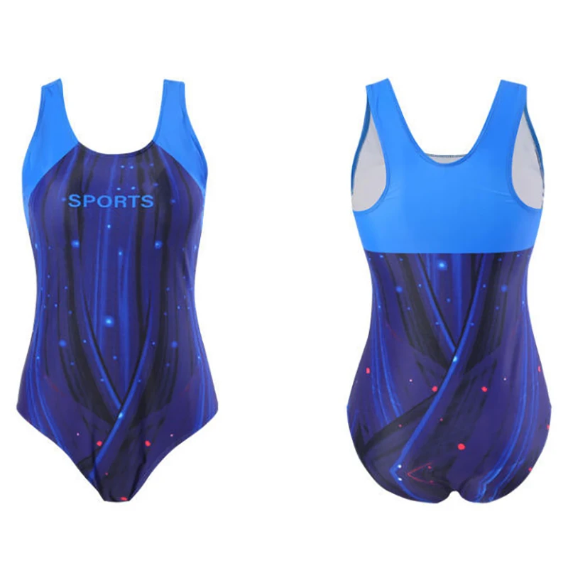 2024 Patchwork Sport One Piece Swimsuit Plus Size Swimwear Women Professional Sport Bathing Suit Surfing Swimsuits Swimming Suit