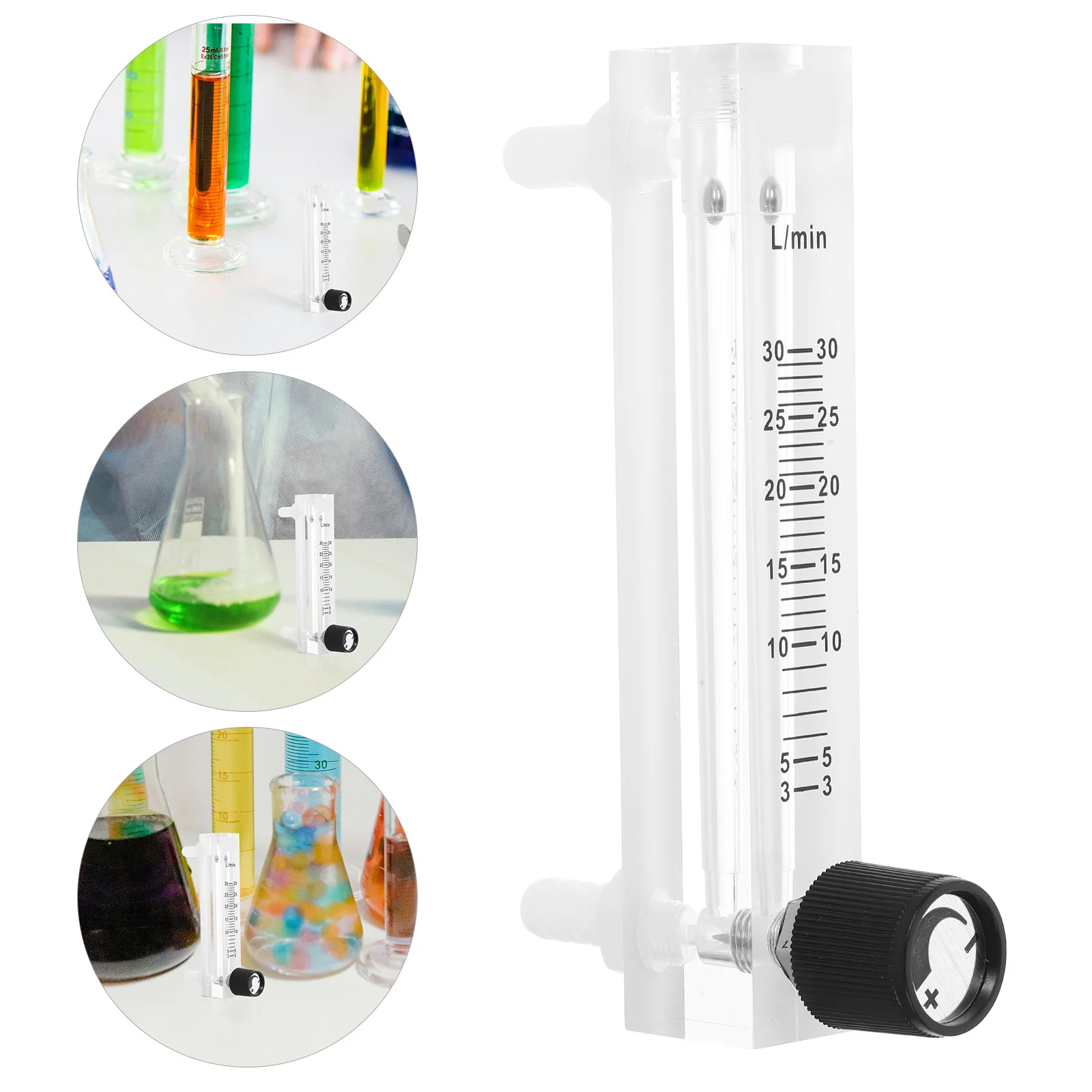 

Precision Gas with Control Valve Adjustable Air Oxygen Argon Flow Meter High Accuracy Measuring Device for Laboratory