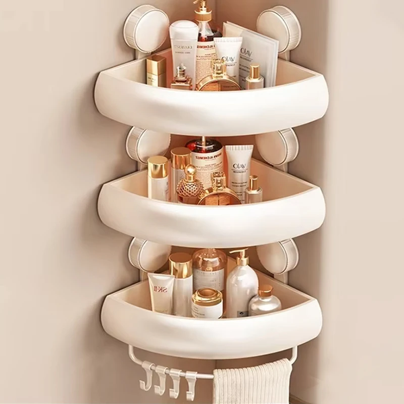 Kein Bohren, Saugnapf, selbstklebendes Badezimmerregal, Badezimmerregal, Toilette, Aluminium-Hängeregal, Badezimmer-Organizer, zum Aufhängen an der Wand