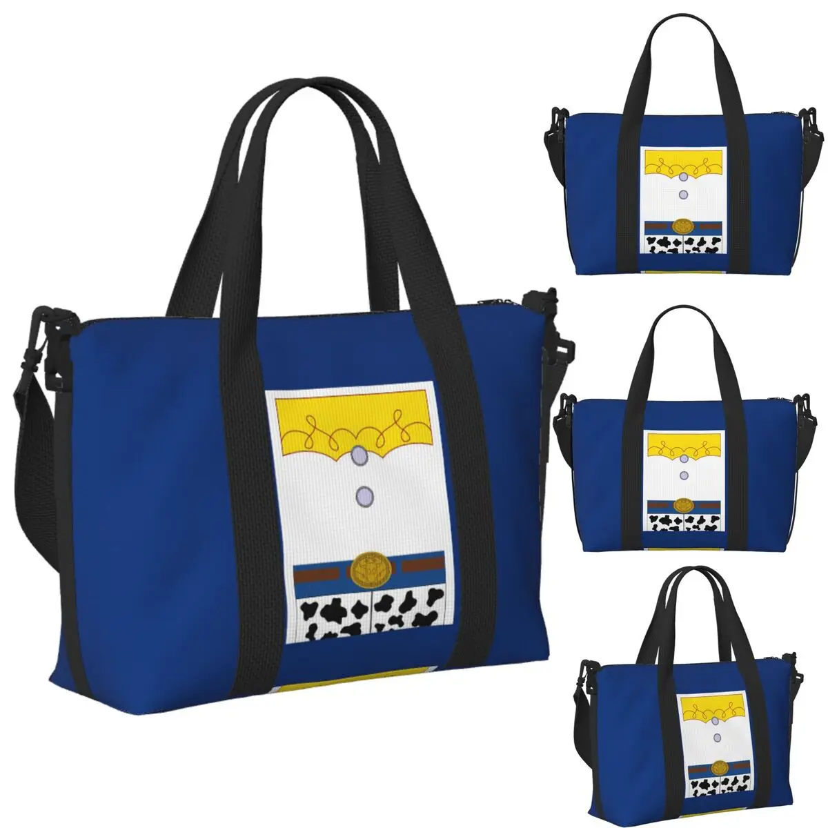 

Custom Toy Cowgirl Jessie Beach Travel Bag Large Capacity Tote Bags for Gym Sport Women Shopping Duffle Shoulder Bag