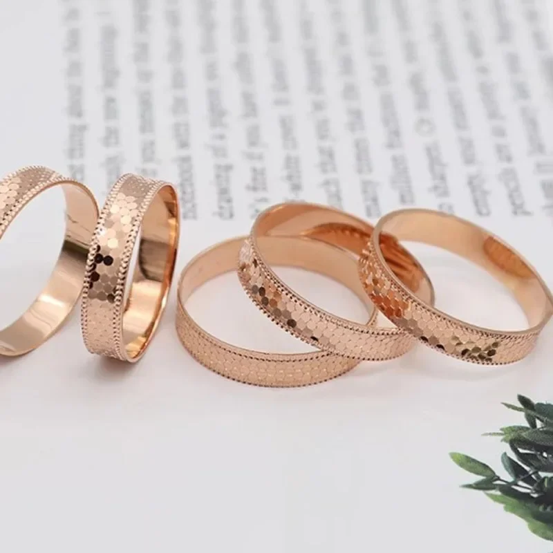 Classic New in Sparkling Rings for Women Copper Plated Rose Shining Sequins Engagement Ring Jewelry Opening