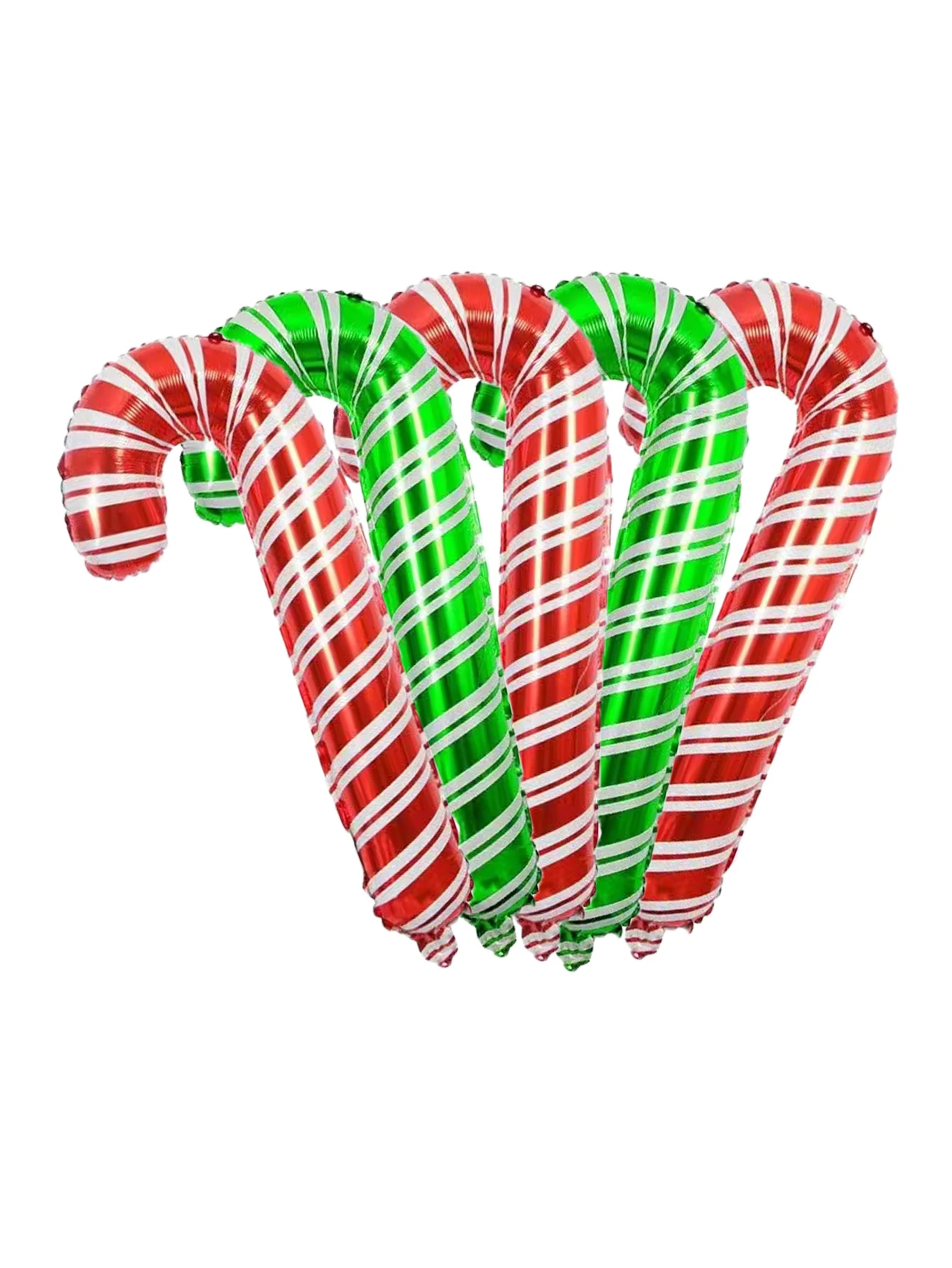 5 stücke 84 cm Große Rot Grün Weihnachten Stick Folien Ballons Weihnachten Krücke Ballon Weihnachten Dekorationen für hause Navidad 2026 – Detail 2