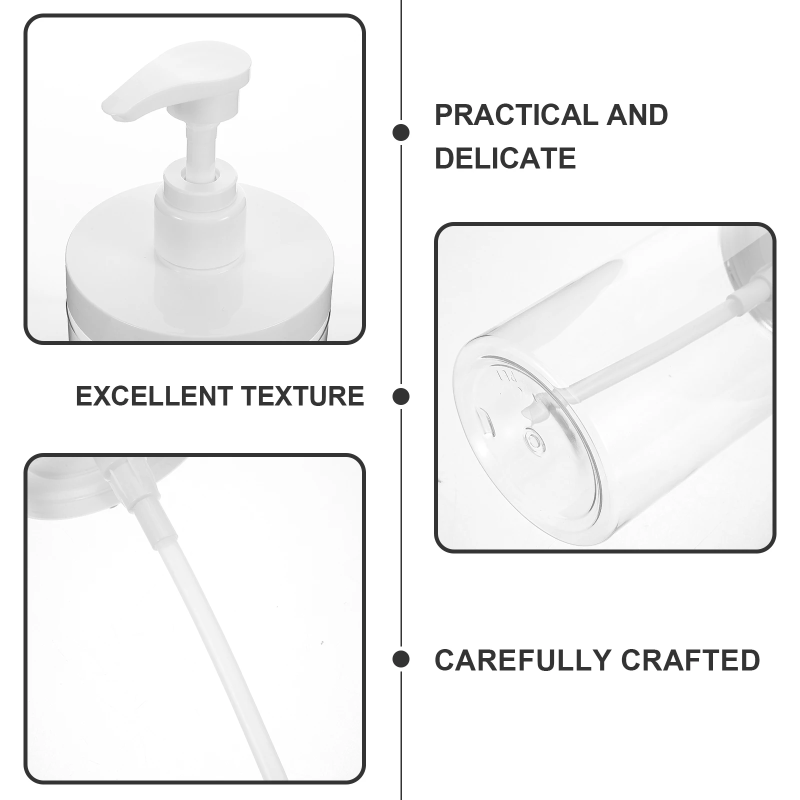 

Travel Size Refillable Shampoo Bottles PE Empty Body Wash Large Capacity Widemouth Pump Leakproof Compact Dispenser Shower Gel