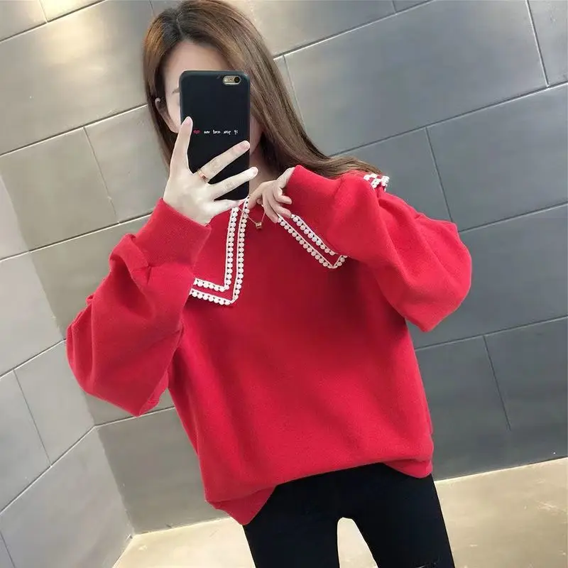 Sweatshirts Women Simple Korean Style Sweet Cute Double-layer Loose Harajuku Casual Students Design Fashion New Ins Retro Chic