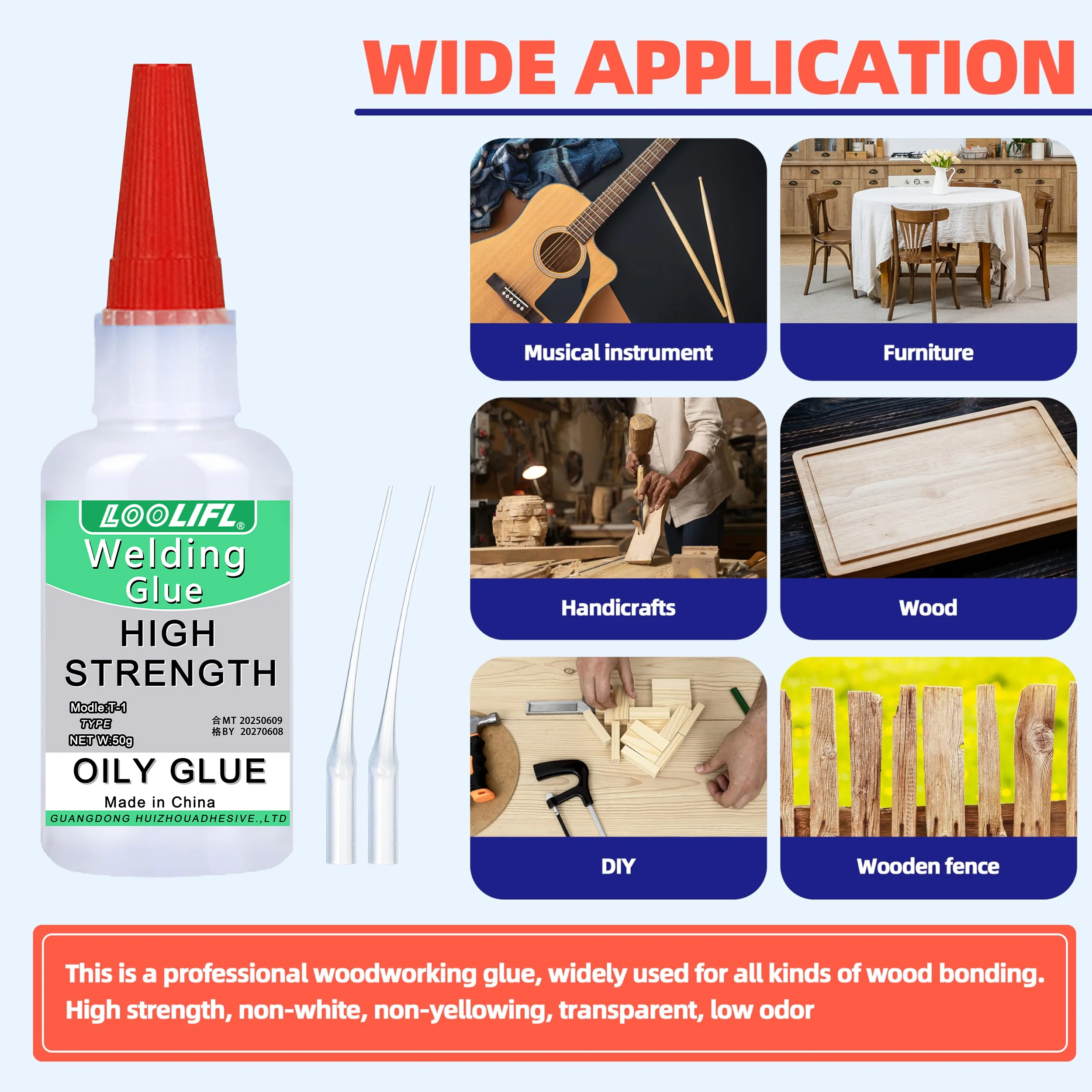 High-strength oily adhesive for welding resin, ceramics, wood and glass-all-purpose super adhesive strong quick sol