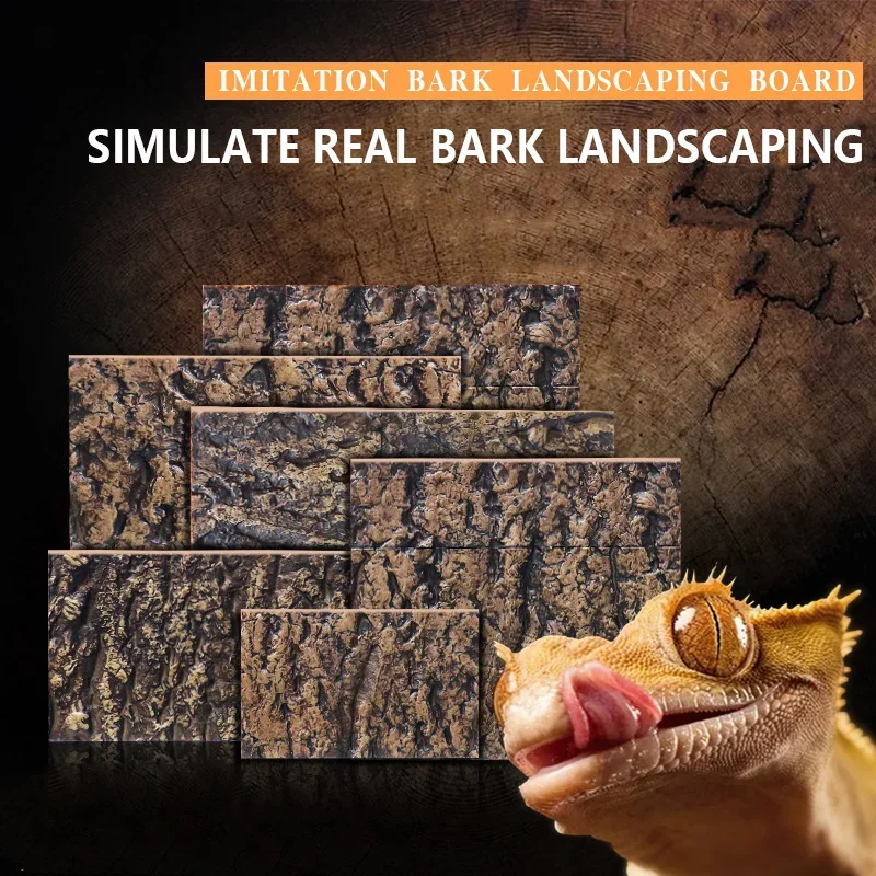 

Board Climbing Reptiles Breeding Box Decorations for Lizards Pets Three-Dimensional Landscaping Board Reptile Bark Background