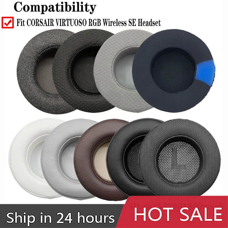 Almofadas de substituição de gel de resfriamento para corsair virtuoso rgb sem fio se fone de ouvido fones de ouvido manga de couro fone de ouvido earmuff