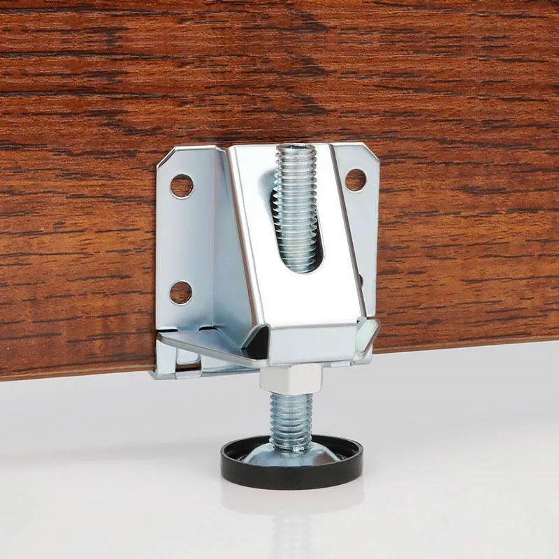 4PCS Wardrobe Adjustable Foot Platform Foot Level Adjustment Support leg Furniture Sidev Mounted Foot Pad Screw Hardware