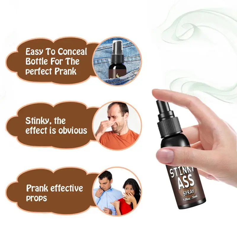 30ml Poop Spray Creative Liquid Fart Gag Prank Joke Spray Funny Toy Non-Toxic Stink Bombs Extra Strong Smelly Stinky Gas Spray