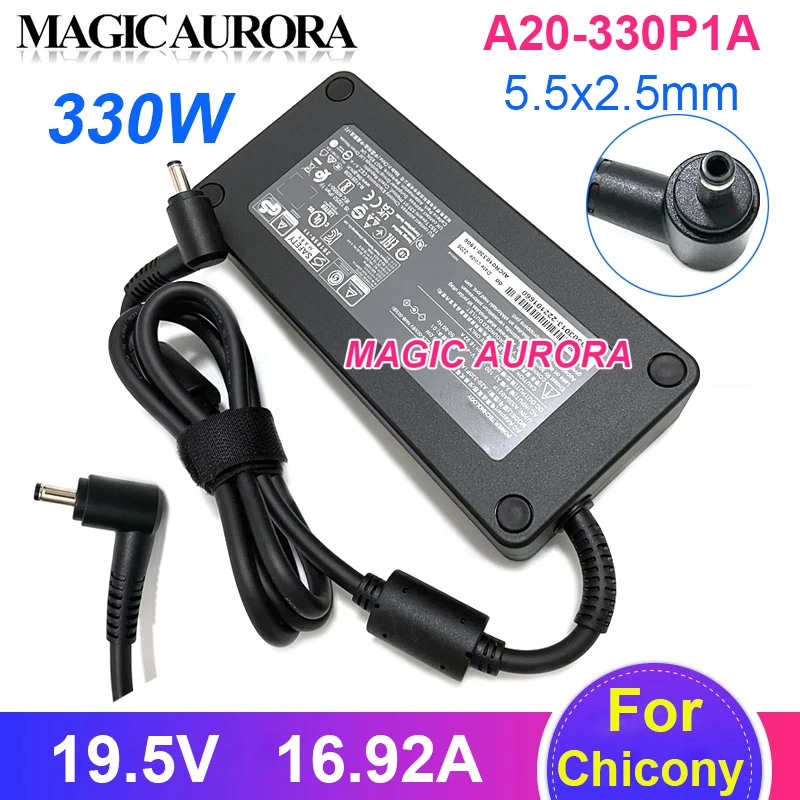 

Genuine Chicony A20-330P1A Power Adapter For MSI GT77 For Clevo NH57VR PD70 For Tong Fang GM7 Computer Charger 19.5V 16.92A 330W