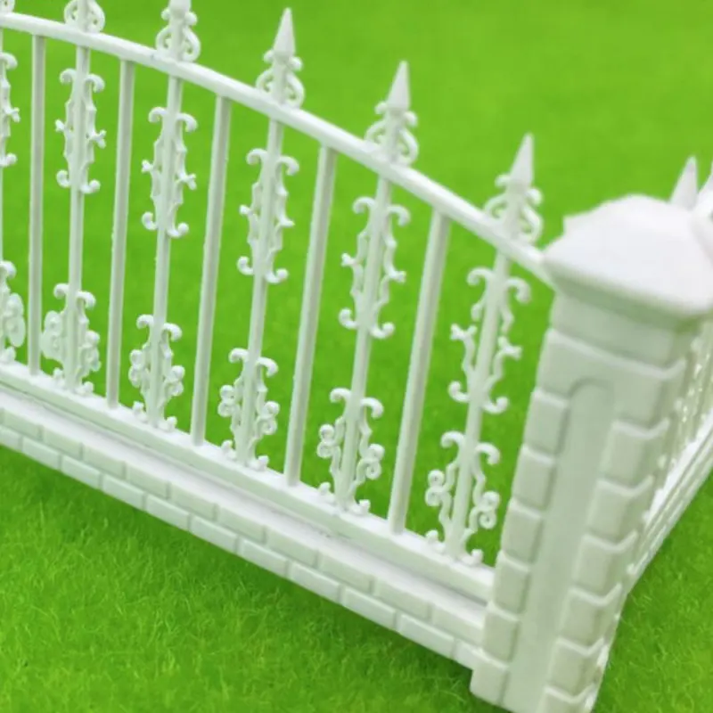 Scale Model 1:100-200 Miniature Yard Railing Garden Fence For Diy Dioramas Garden Ho Train  Railway Scene Layout Material