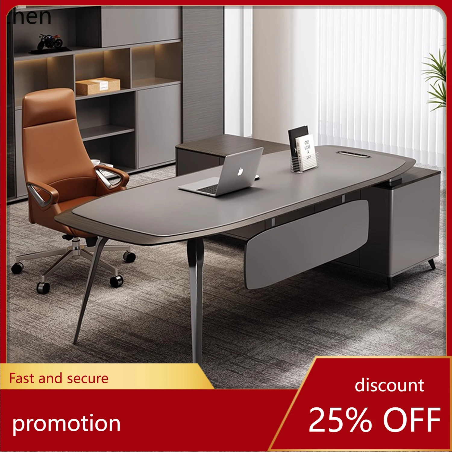 

YXY Light Luxury High-end Manager Desk Simple Modern Leader Office Desk Set