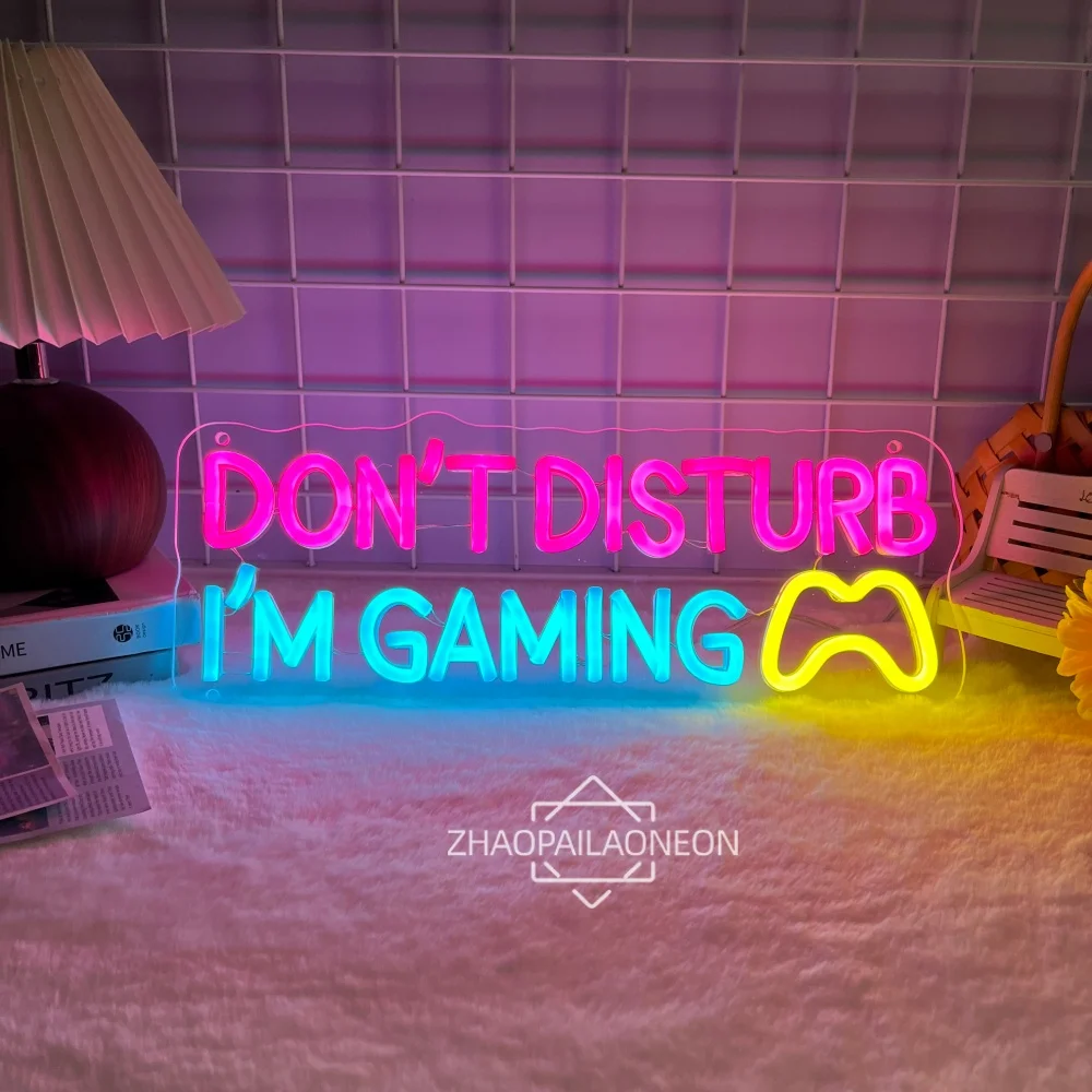 邪魔しないでください、ゲーム中です-ネオンサイン-led照明-ゲーミングルームの装飾-ゲーム時間-ホーム寝室の装飾-壁掛け-usbランプ