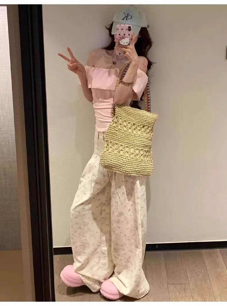 パンツ レディース ゴス Y2K 冬用 プラッシュ パッチワーク パネル付き ホームウェア 暖か 厚手 ニット ソフトシェル 光沢のある 海辺のタオル付き 裏地付き