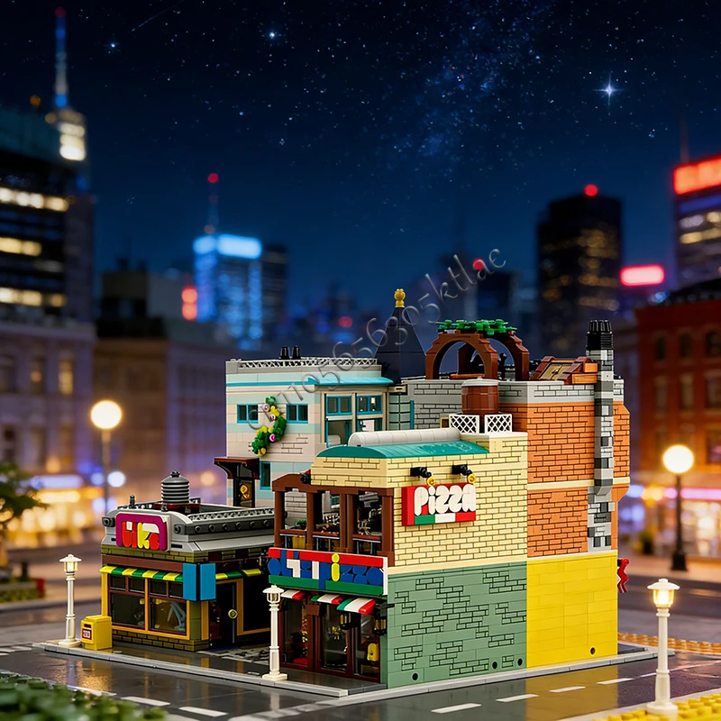 4659 PCS House Street The Quadrant Shopping District MOC Customize Modular Building Block Design Brick DIY Assembly Toy Gift