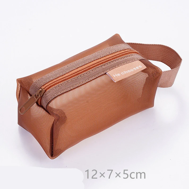 Portafoglio Zero in rete quadrata tridimensionale in Nylon semplice, portachiavi di grande capacità, borsa per carte, borsa per soldi Zero, custodia