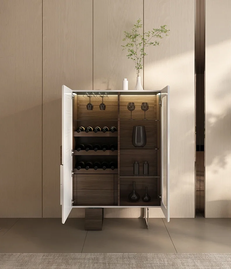 

m Современная витрина из высококачественного стекла для гостиной, бытовой обеденный боковой шкаф из массива дерева m